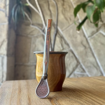 Mate Lapacho Grabado + Bombilla Grabada  - Enchúlate