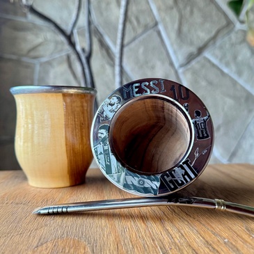 Mate Lapacho Grabado Messi Goat Tribu Matera
