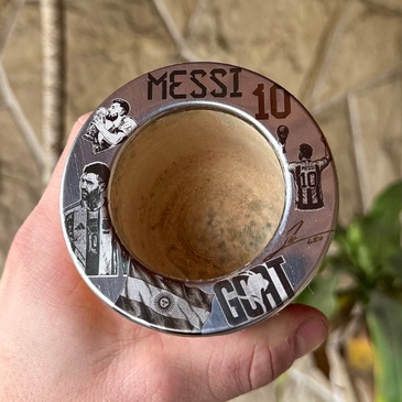 Mate Lapacho Grabado Messi Goat - Tribu Matera