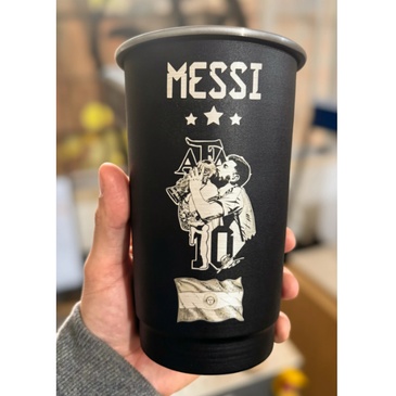 Vaso Fernetero 1Litro Messi Negro Tribu Matera