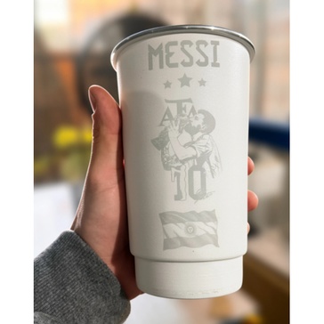 Vaso Fernetero 1Litro Messi Blanco Tribu Matera