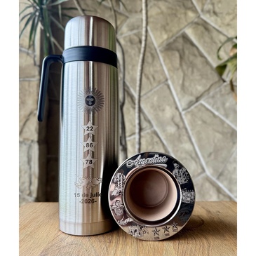 Combo Plata Manija + Mate Malvinas ( Sin Bombilla ) Tribu Matera