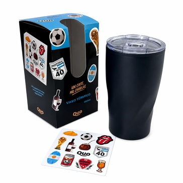Vaso Termico + Sticker  Quo