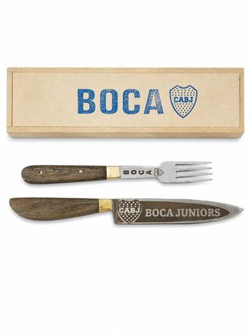 Juegos Doble Grabados + Caja Cuchillo y Tenedor  Tribu Matera