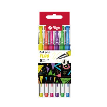 Roller Gel Pop x 6 Fluo Filgo