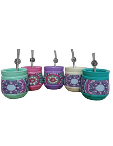 Mate Banda Mandala Con Bombilla  - Enchúlate